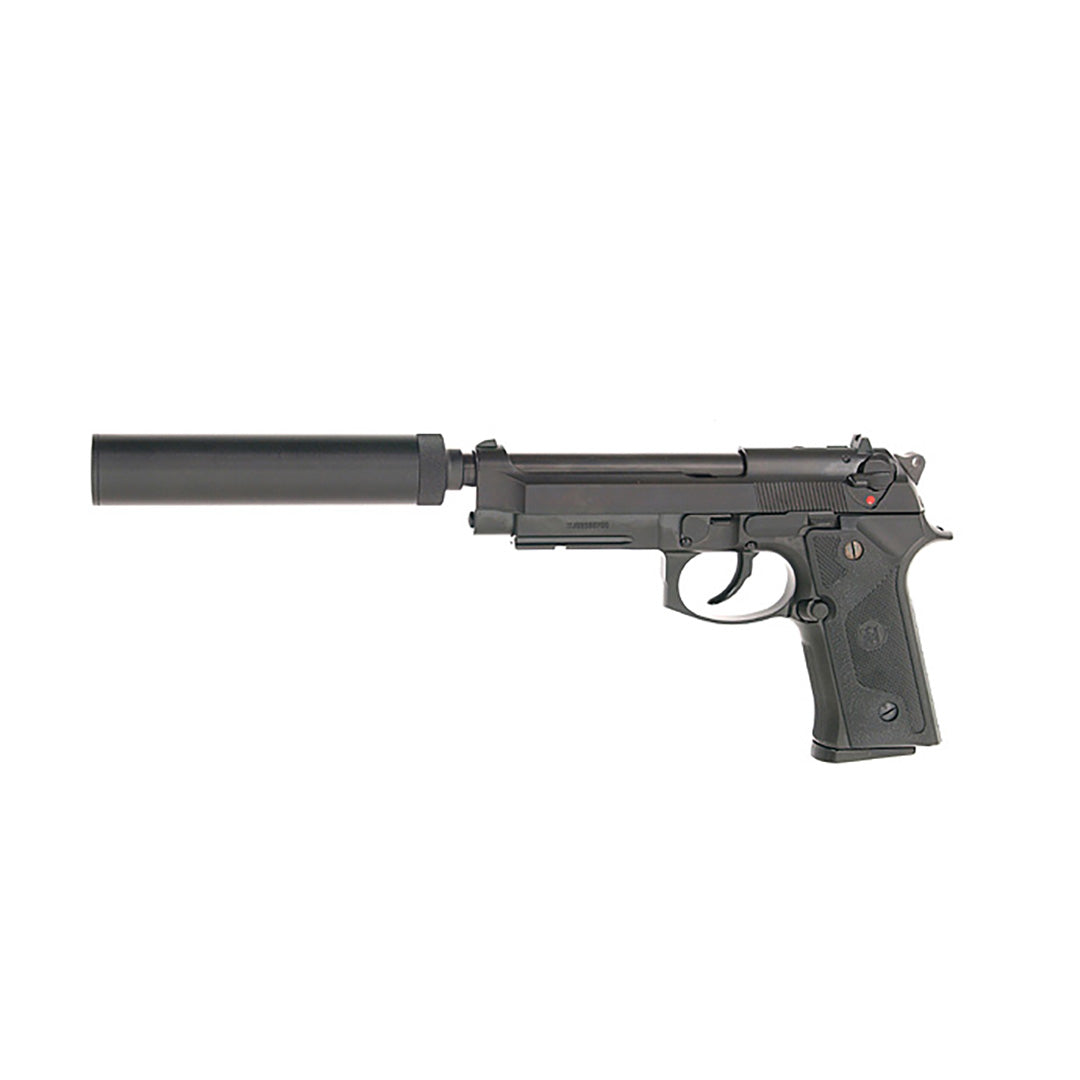 KJ Works Threaded Outer Barrel For Airsoft M9 Series CW Thread Black