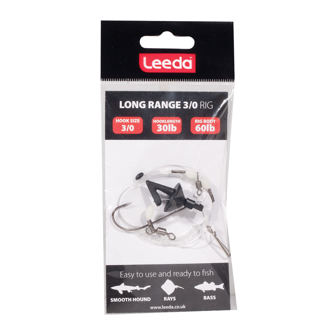 Leeda Sea Fishing Rig Long Range 3/0 30lb x 3 Packs BULK BUY 
