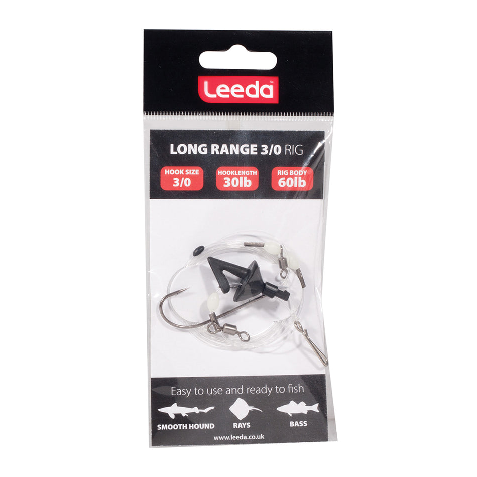 Leeda Sea Fishing Rig Long Range 3/0 30lb x 3 Packs BULK BUY 