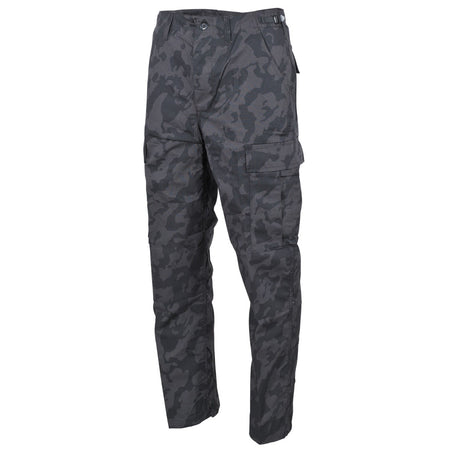 MFH US Style Combat Trousers Night Camo