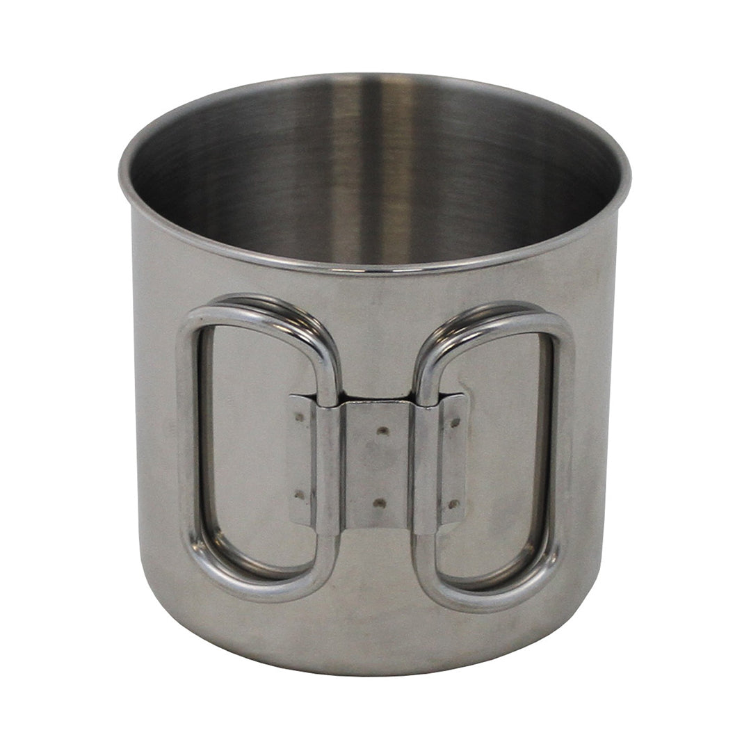 Fox Outdoors 450ml Stainless Steel Cup 2 Foldable Handles