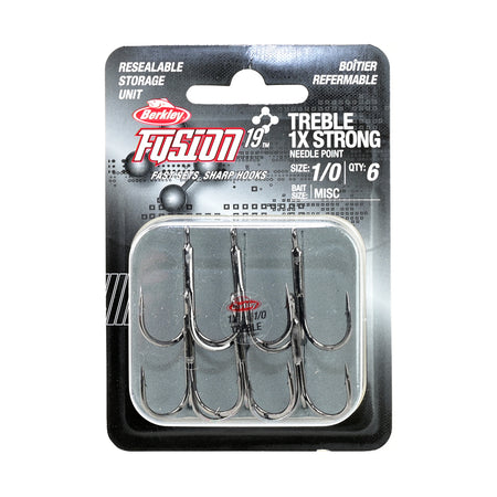 Berkley Fusion19 Treble 1x Strong Needle Point Hooks