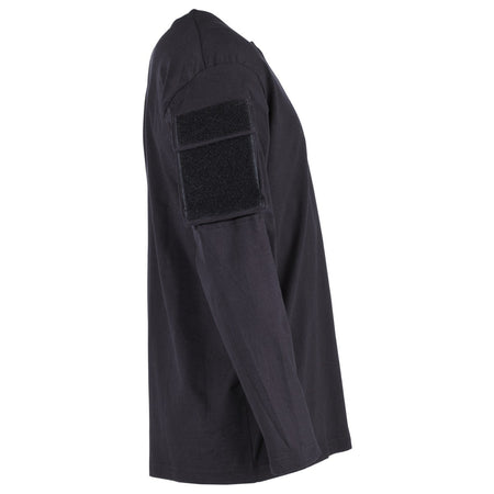 MFH Tactical T-Shirt Long Sleeved With Arm ID Panels Black