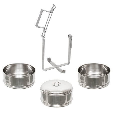 Fox Outdoors Saucepan Set 3 Part Stainless Steel