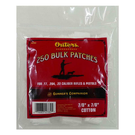 Outers 250 Bulk Cotton Cleaning Patches .17 .204 .22
