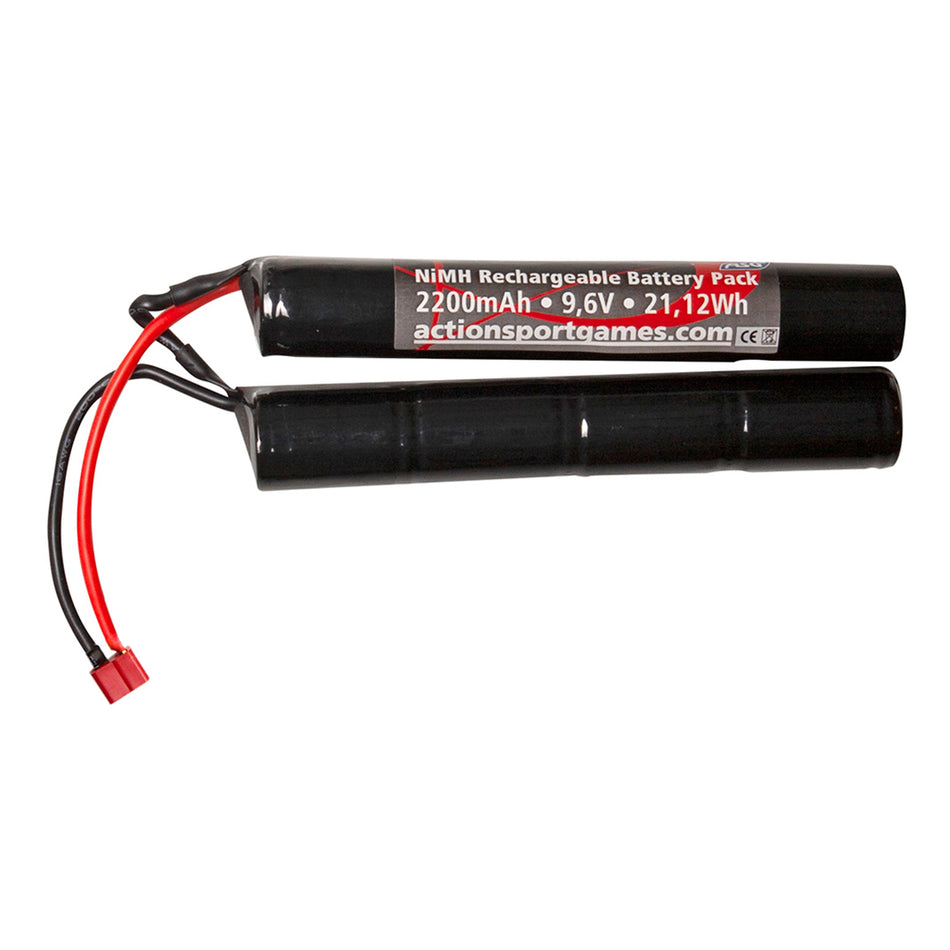 ASG Rechargeable Battery Crane Stock 9.6V 2200mAh NiMH T-plug Deans