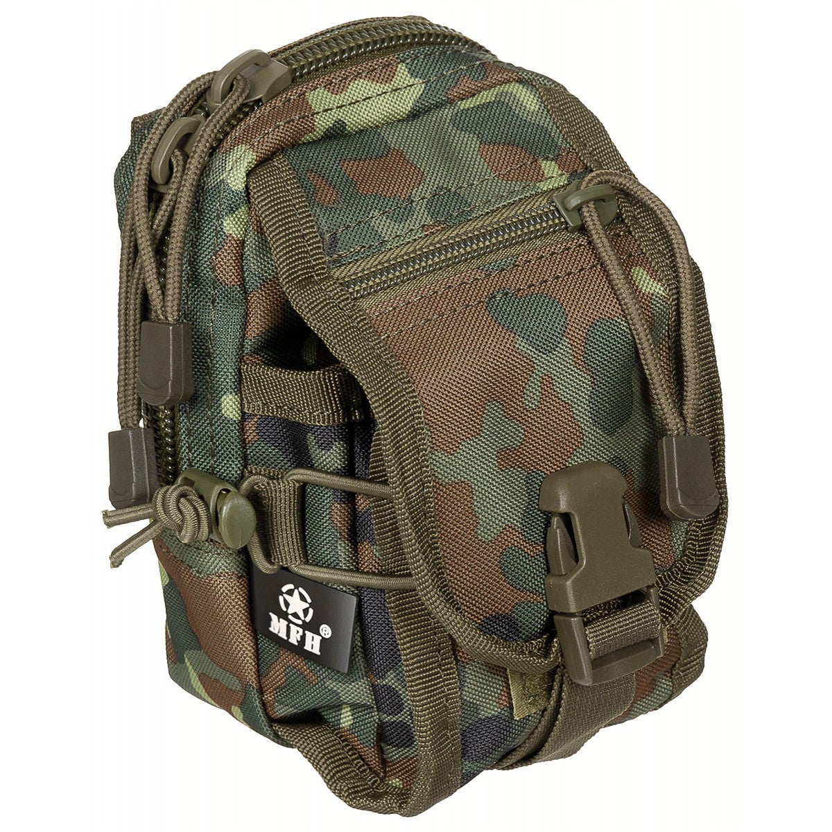 Army EDC Multi Use Utility Pouch Belt Or Vest Pouch Molle Flecktarn Camo