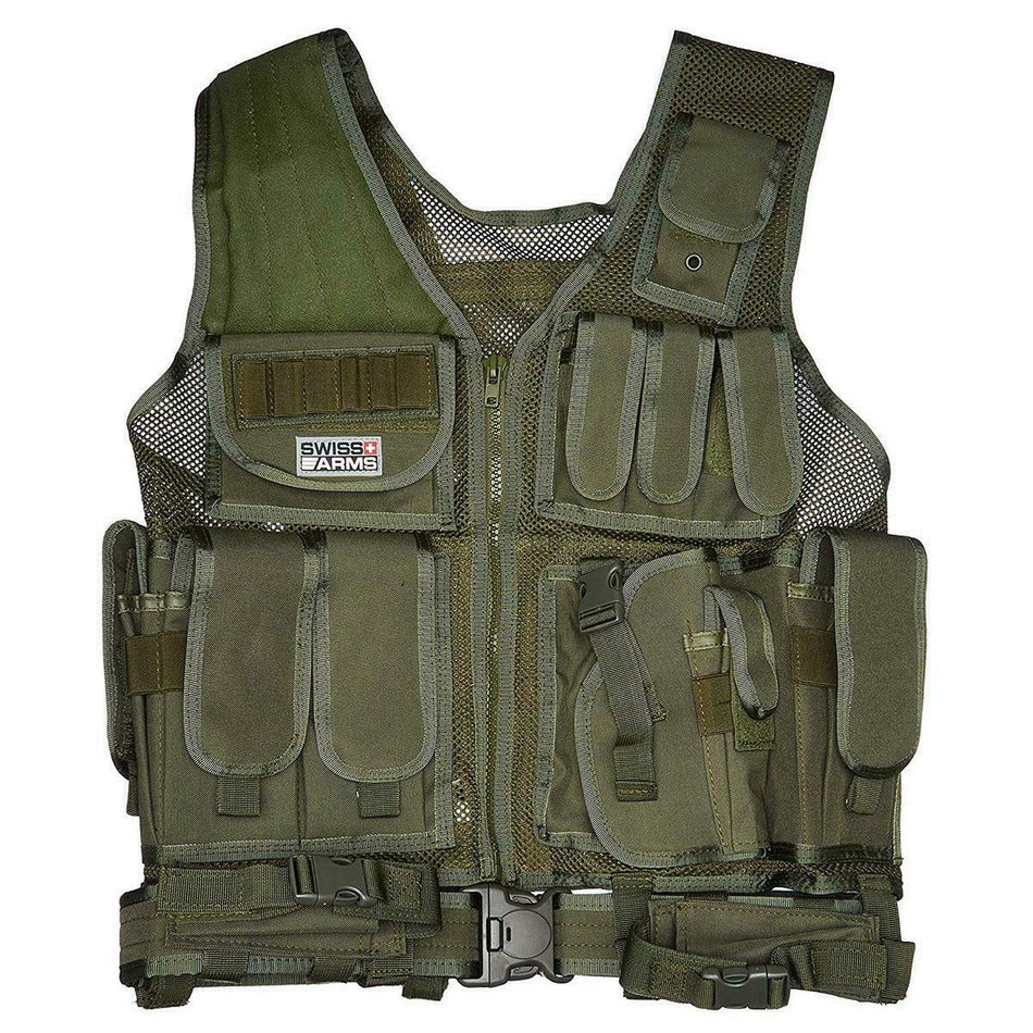 Swiss Arms Light Weight Quick Draw Airsoft Vest Green