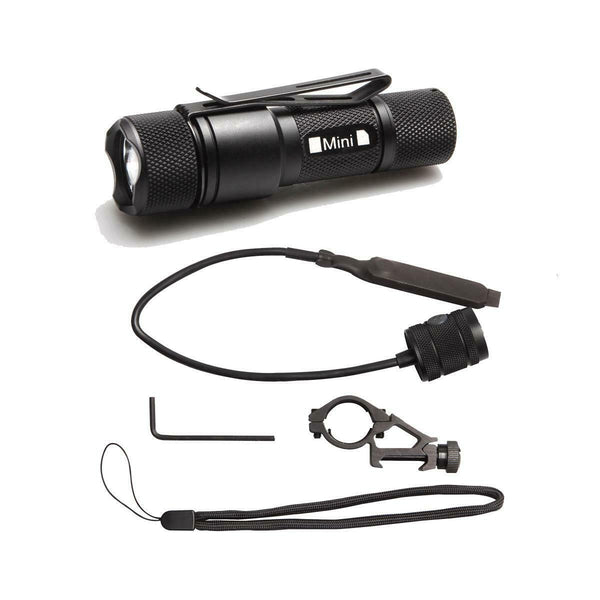 Strike Systems Mini Flashlight Rifle Torch 360 Lumen Black