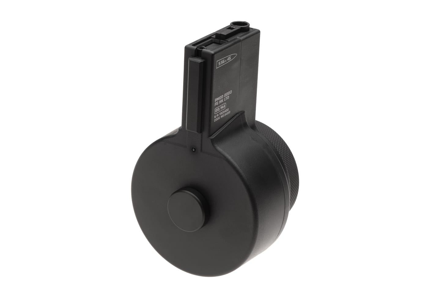 ARES Airsoft M4 M16 Manual Wind Drum Magazine 2150 Round Black 6mm