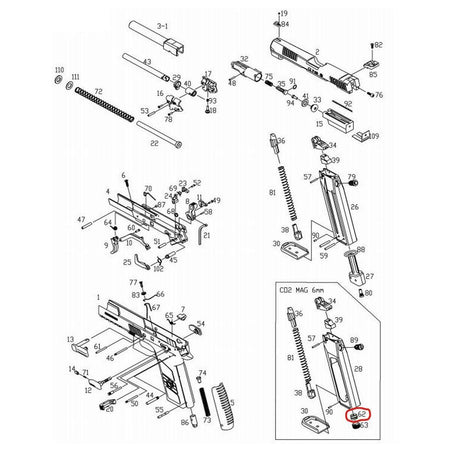 ASG Airsoft Spare Part P-09 Magazine Co2 Capsule Piercer #62 17657