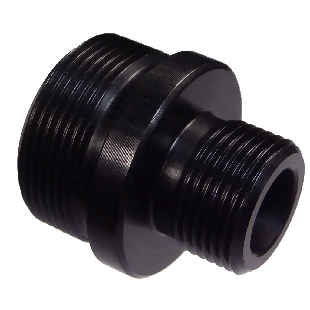 FPS Airsoft WELL Barrel Adapter For MB03 21mm x 1mm Pitch to 14mm 1mm Pitch ccw
