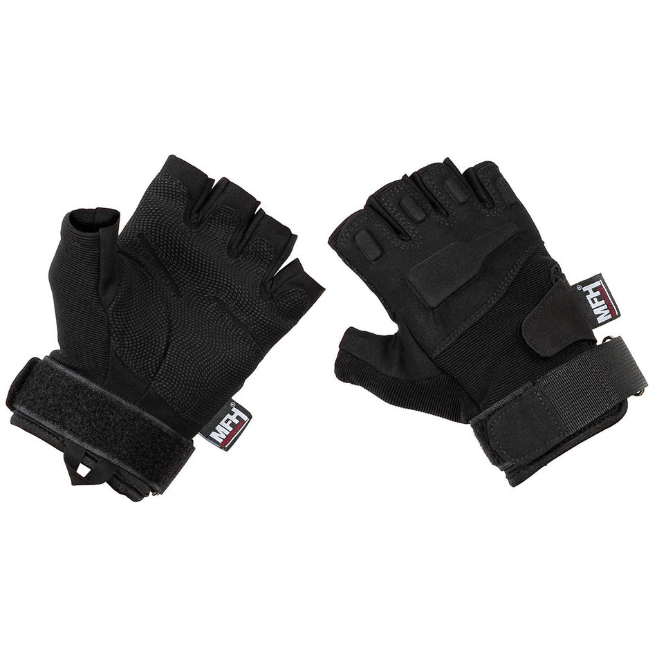 MFH MAX Pro Tactical Fingerless Black