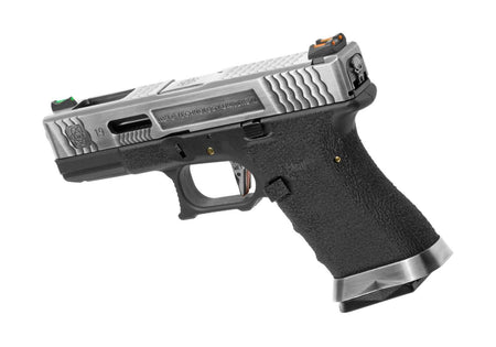 WE Airsoft EU19 E-Force Green Gas Pistol Silver Black 