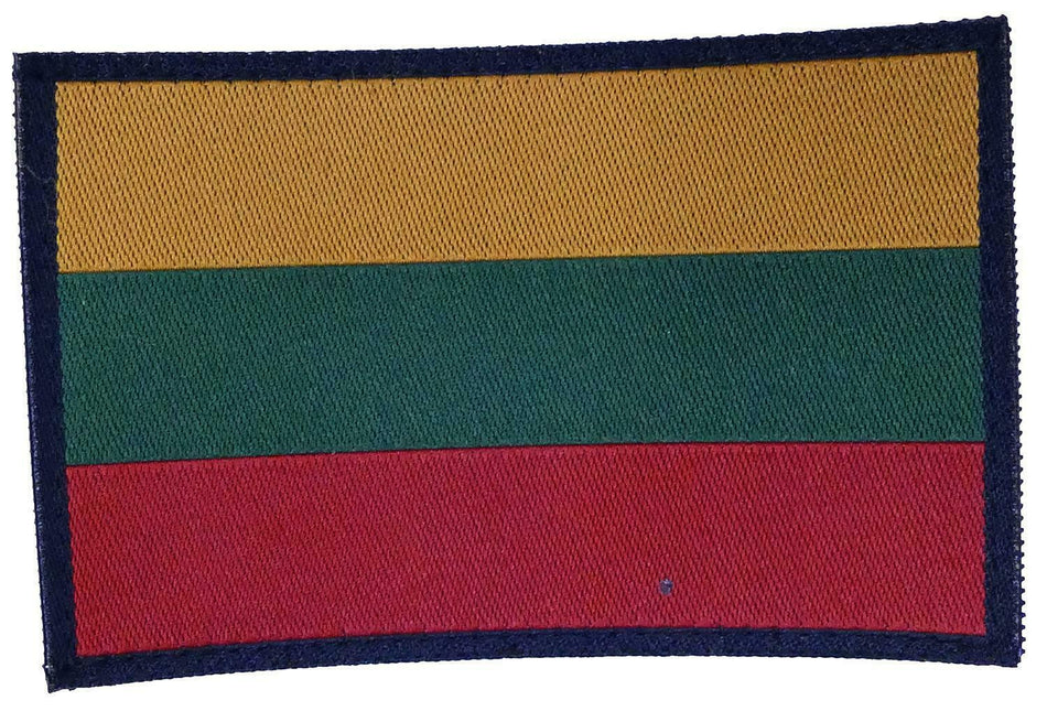 Lithuanian Tactical Flag Patch Hook & Loop Patch 75 x 45 mm