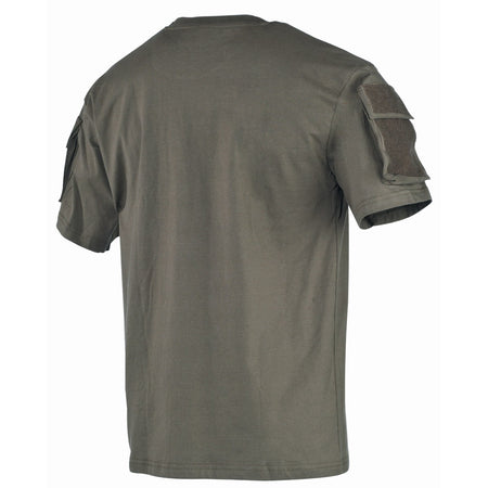 MFH Tactical T-Shirt Short Sleeved With Arm ID Panels Green