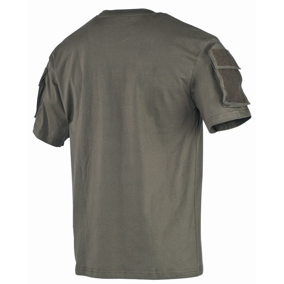MFH Tactical T-Shirt Short Sleeved With Arm ID Panels Green