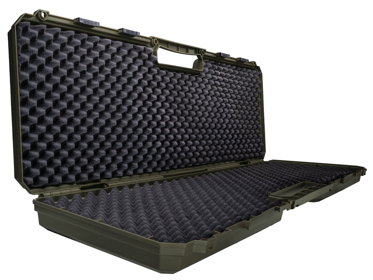 Strike Systems Poly Hard Rifle Case Padded 100cm Airsoft Storage Transport Green