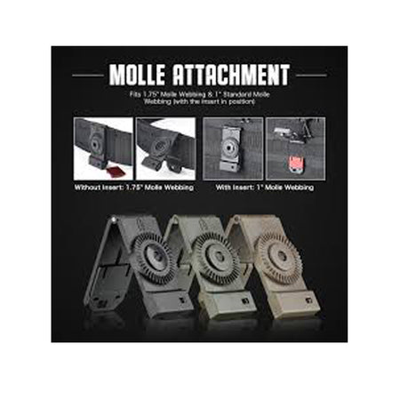 Amomax Slim Molle Attachment Mount Pouch Holster
