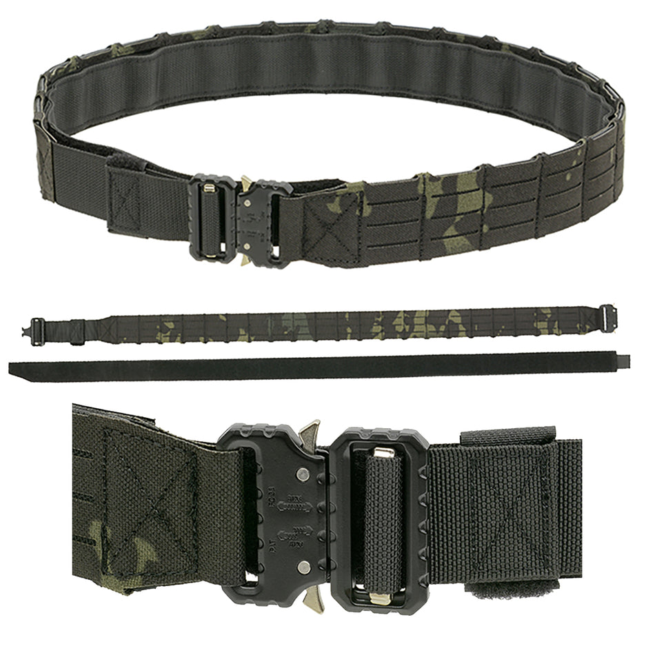 8 Fields Laser Cut Molle Tactical Duty Range Belt QR CP Night Camo