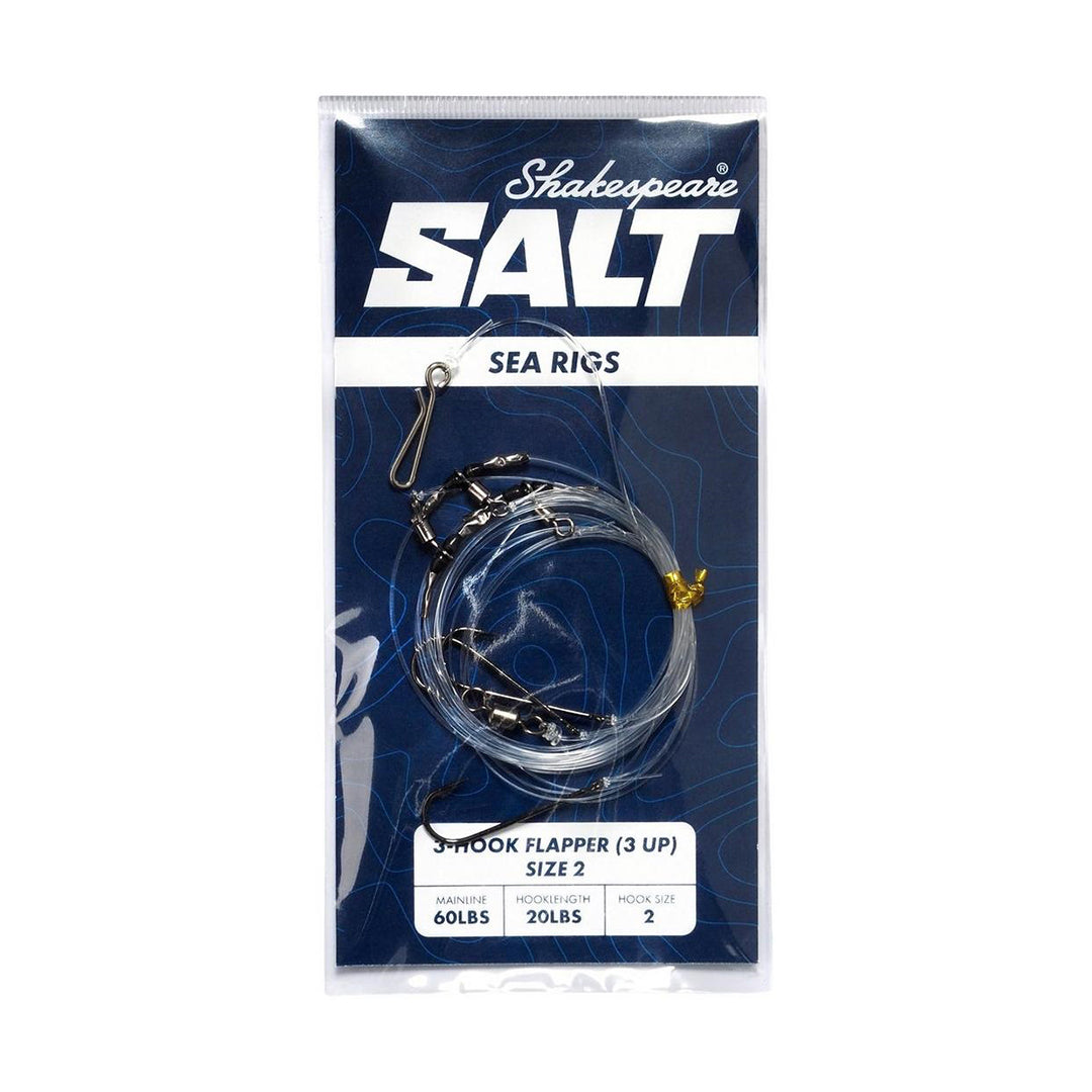 Shakespeare SALT Flapper 3 Hook 3 UP 60lb Sea Fishing Rig
