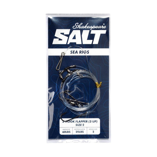 Shakespeare SALT Flapper 3 Hook 3 UP 60lb Sea Fishing Rig