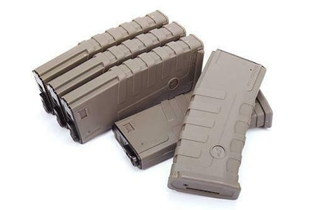 CAA Airsoft Magazine M4 Box Set 140rd x 5 Dark Earth 
