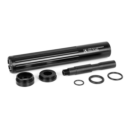 AirsoftPro CNC Suppressor (Silencer) VIPER™ 250 x 40mm with Barrel Extension