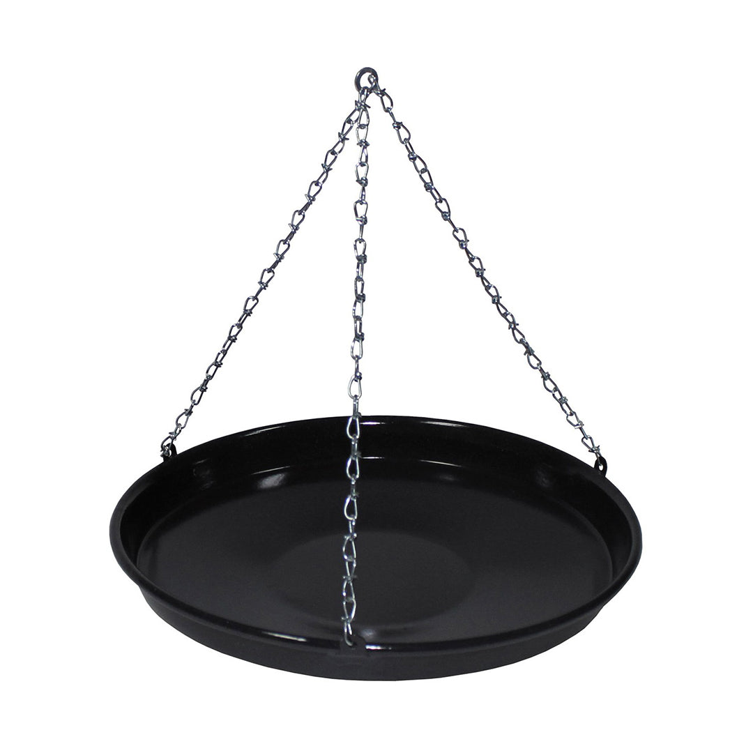 MFH Enamel Grill Pan with Chain Small Black