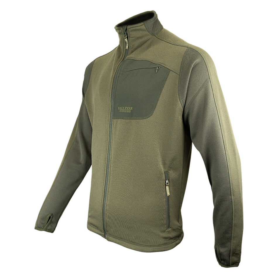 Jack Pyke Ashcombe Technical Fleece Jacket Green 