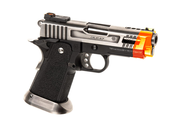 WE Hi-Capa 3.8 Force Full Metal GBB Silver Slide Pistol