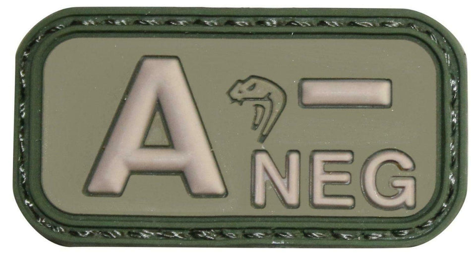 Viper Rubber Blood Group Patch Green