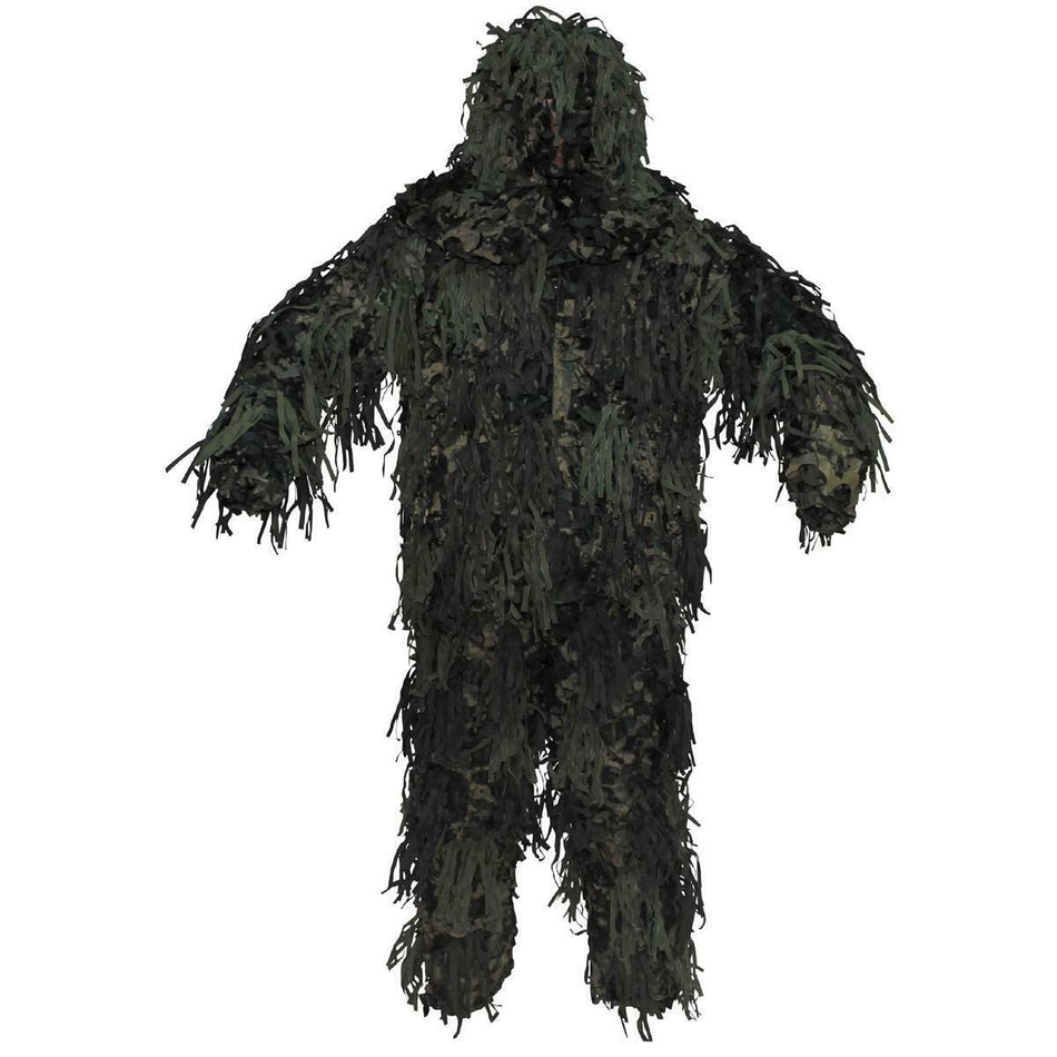 MFH Jackal 3D Camo Ghillie Suit Body System Woodland Camo