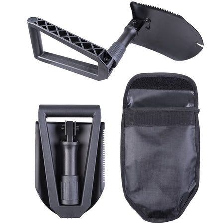 Mil-Tec Gen III US Army Style Folding Shovel With Pouch Black 1,5mm