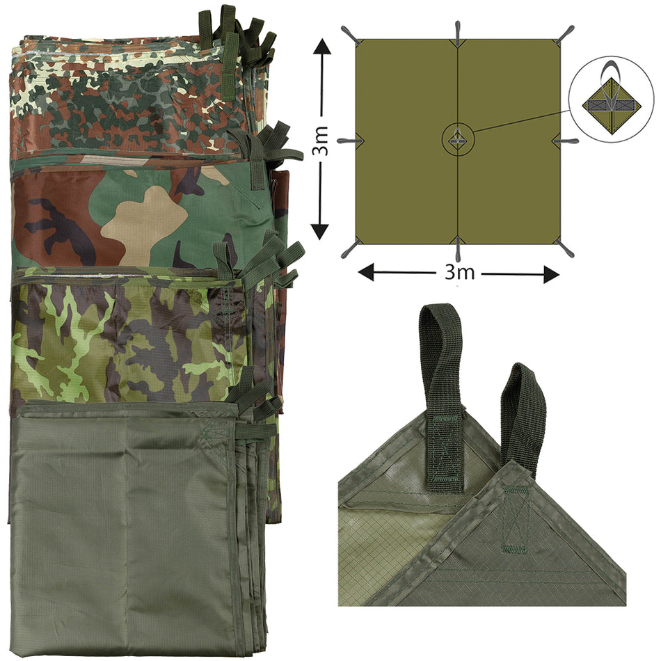 MFH Tarp Extreme Tarpaulin Shelter 3X3 Metre 