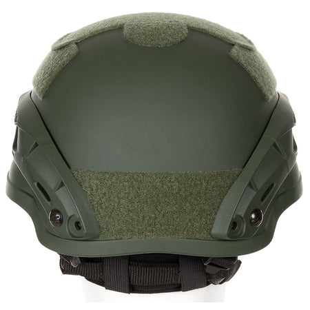 MFH MICH 2002 Style Airsoft Helmet Rails Lightweight ABS Green