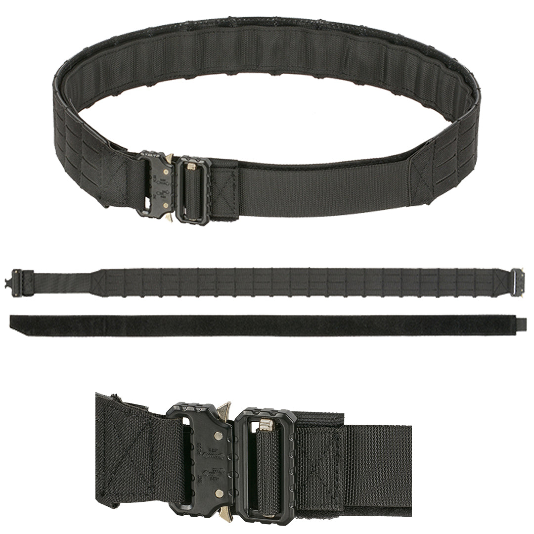 8 Fields Laser Cut Molle Tactical Duty Range Belt QR Black