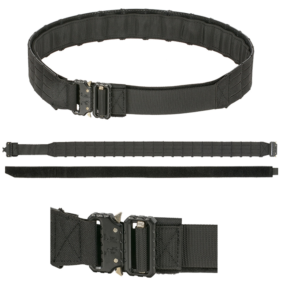 8 Fields Laser Cut Molle Tactical Duty Range Belt QR Black