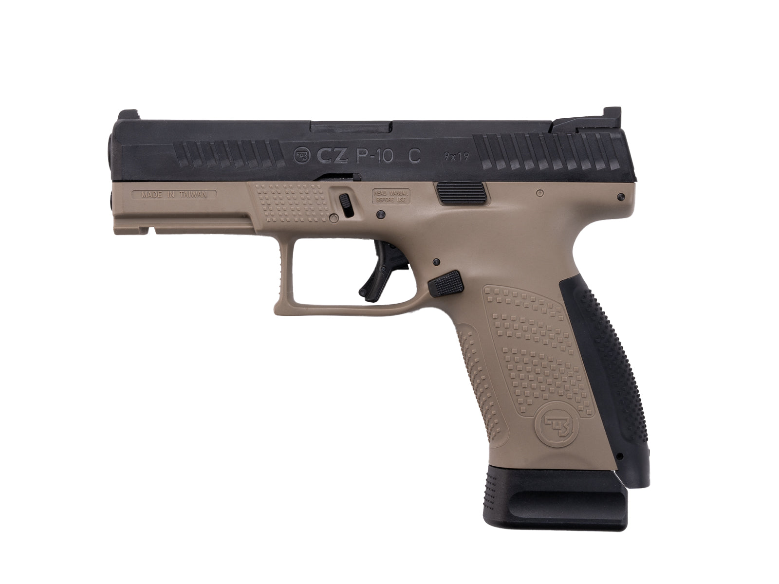 ASG CZ P-10C Airsoft Pistol Co2 GBB Black / FDE 20%