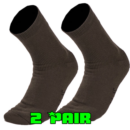 Mil-Tec Bamboo Wicking Reinforced Boot Socks Green 2 Pair 