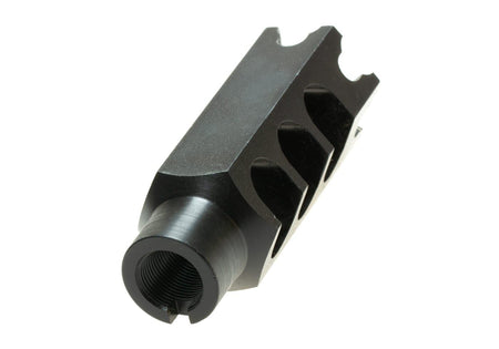 LCT Airsoft Hexagon Flash Hider Black 14mm CCW
