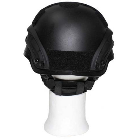 MFH MICH 2002 Style Airsoft Helmet Rails Lightweight ABS Black