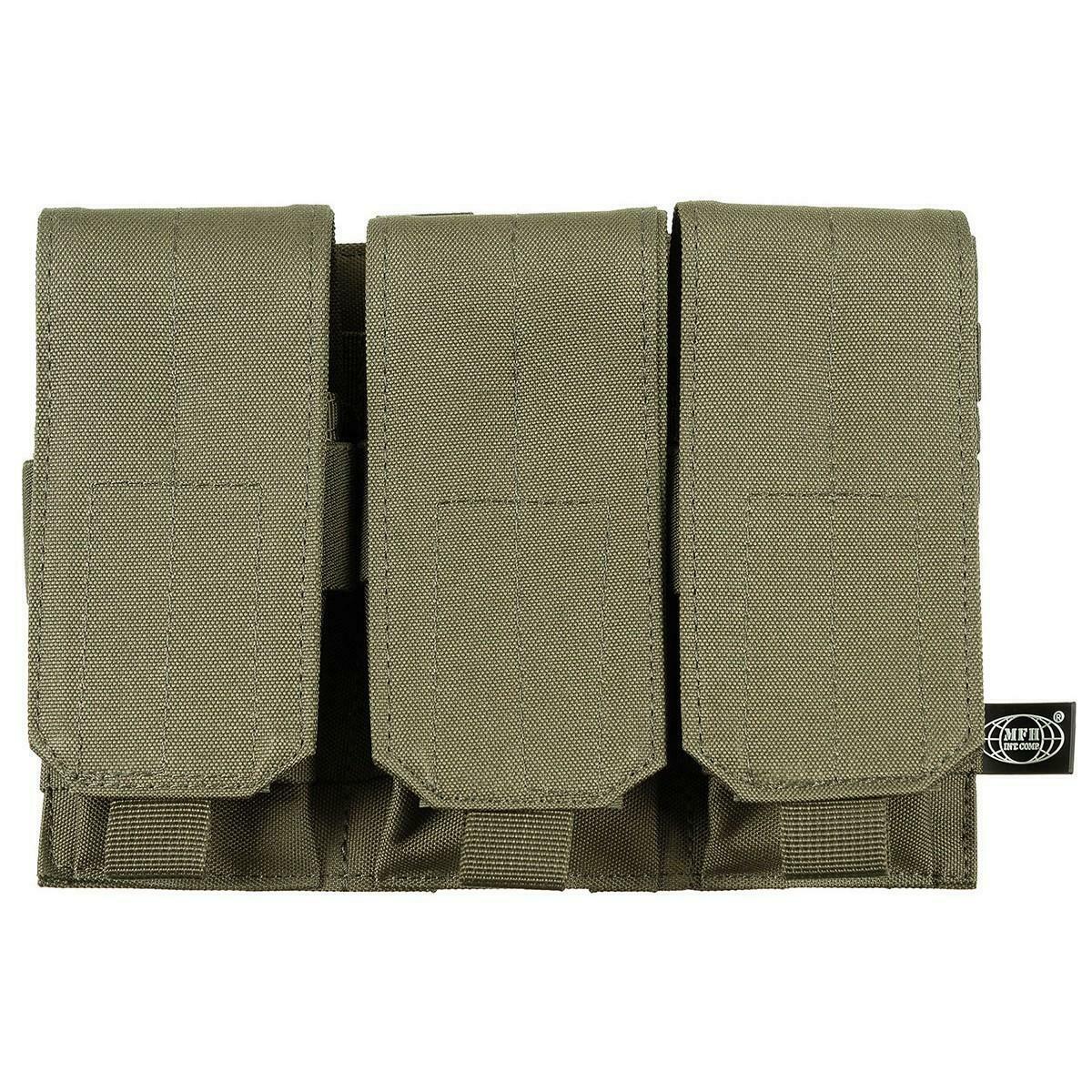 MFH TRIPLE MAGAZINE POUCH M-SERIES GREEN