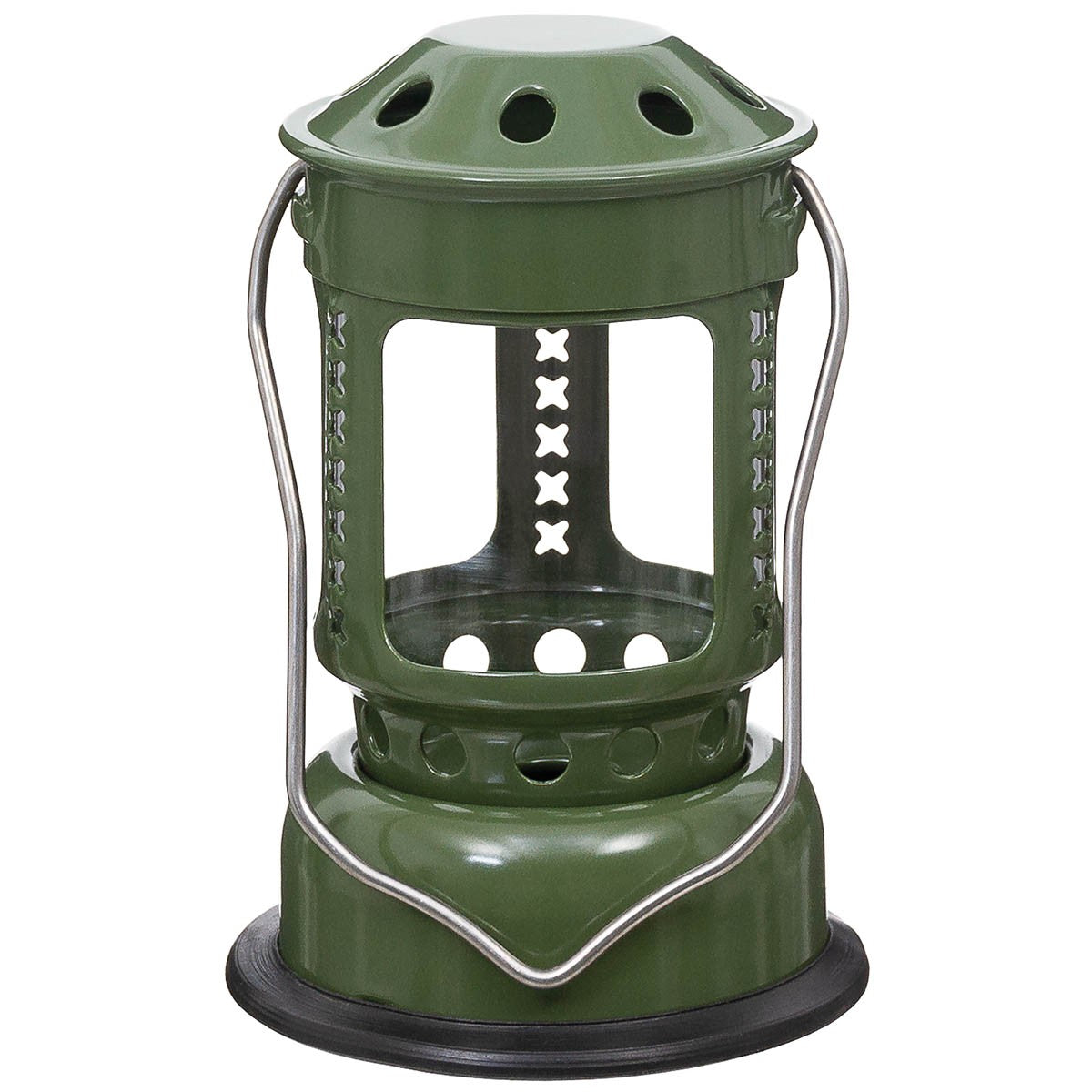 Fox Storm Mini Tea Light Candle Lantern Od Green