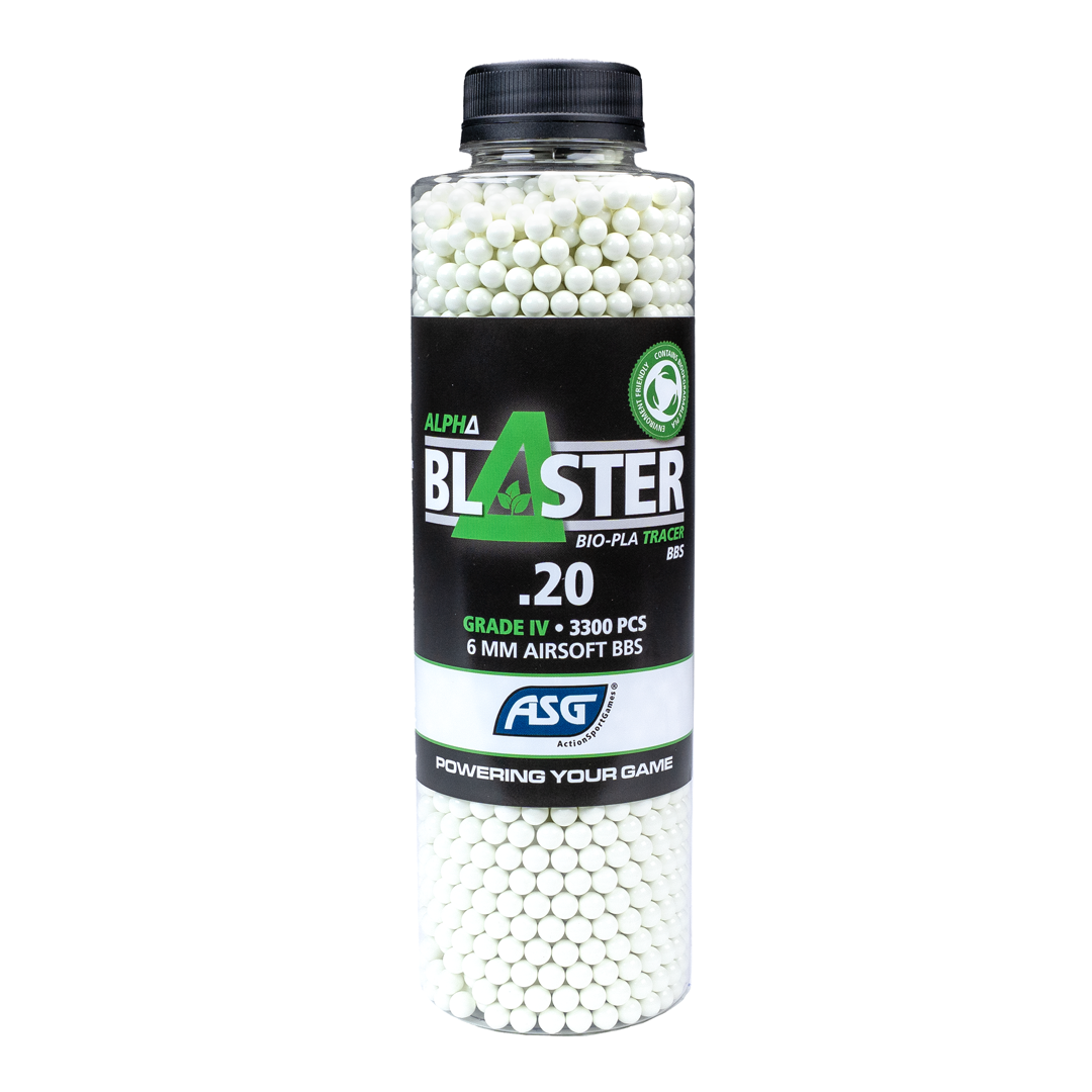 ASG Alpha Blaster PLA Green Tracer BBs 0.20g 3300 Bottle