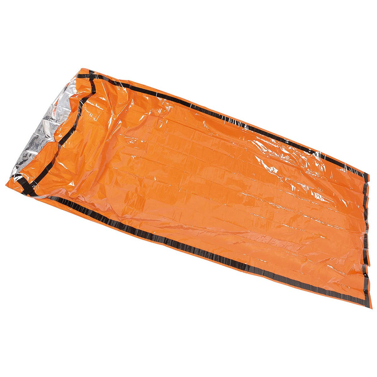 MFH Emergency Foil Sleeping Bag Orange And Fire Starter Kit